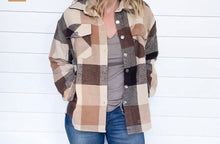 Load image into Gallery viewer, Khaki Plaid Shacket