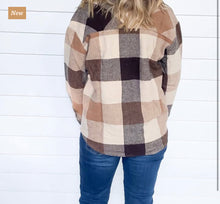 Load image into Gallery viewer, Khaki Plaid Shacket