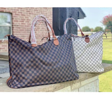 Load image into Gallery viewer, Checkered Weekender Tote
